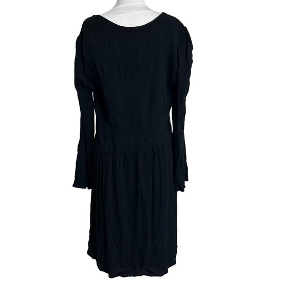 Savanna Jane Womens Dress Size 1X Black Embroidered Long Sleeve Boho Lined Flowy - Picture 2 of 12